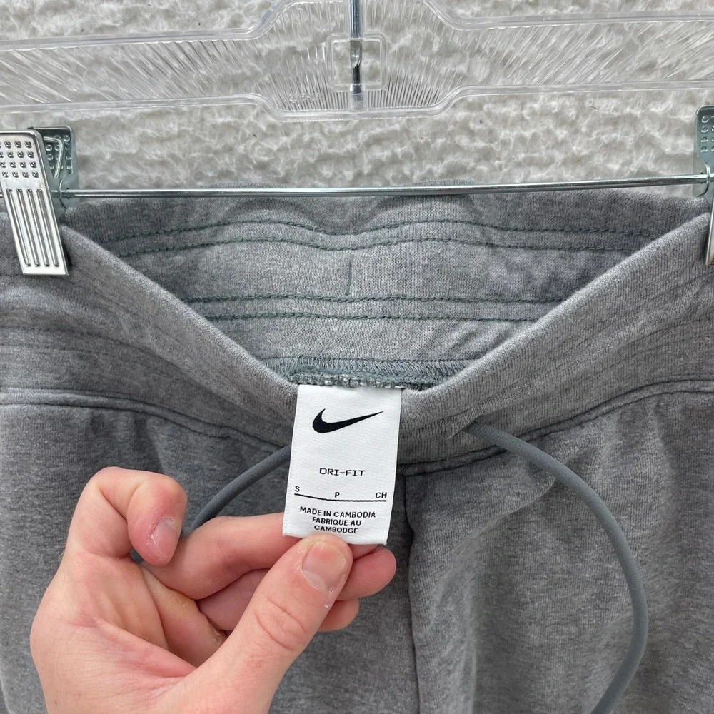 Nike Sweatpants Womens Small Gray Tapered Dri-Fit One Joggers French Terry Gym